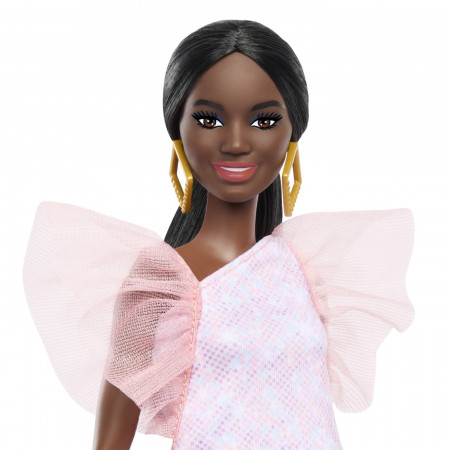 PAPUSA BARBIE FASHIONISTA AFRO-AMERICANA CU ROCHIE PEACH - Img 3
