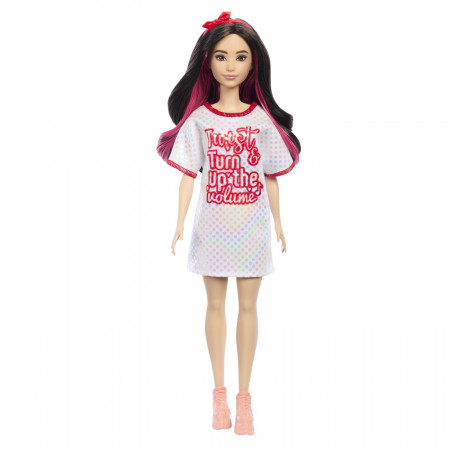 PAPUSA BARBIE FASHIONISTA BRUNETA CU ROCHITA SPORT - Img 2