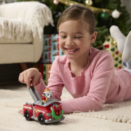 PATRULA CATELUSILOR VEHICUL SI FIGURINA MARSHALL CU ACCESORII DE CRACIUN - Img 3