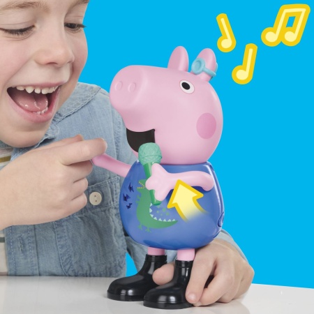 PEPPA PIG FIGURINA GEORGE INTERACTIVA CANTA SI GLUMESTE - Img 3