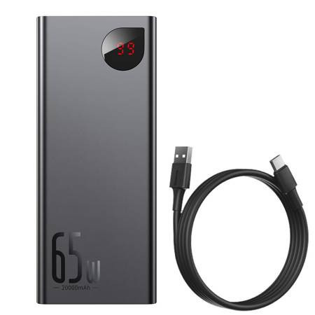 Powerbank Baseus Adaman Metal 20000mAh PD QC 3.0 65W 2xUSB + USB-C + micro USB (negru) - Img 6