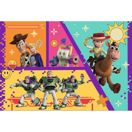 PUZZLE TREFL 100 DISNEY PIXAR TOY STORY 5 JUCARII IN ACTIUNE CU POSTER INCLUS - Img 2