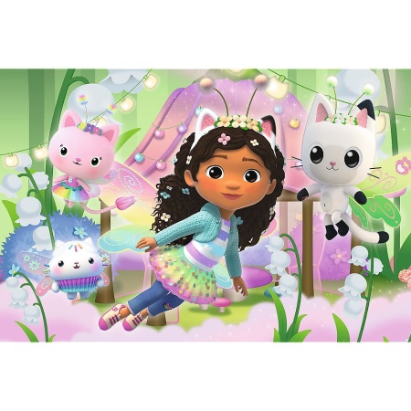 PUZZLE TREFL 60 PREMIUM PLUS KIDS GABBY SI AVENTURILE PISICII CU POSTER - Img 2