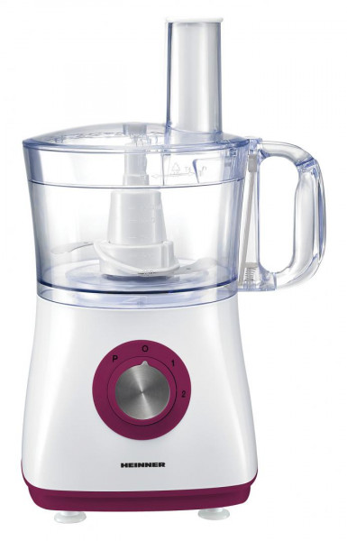 Robot de bucatarie Heinner Charm HFP-750BG, 750 W, Bol 1.2 L, Blender 1.8 L, 4 discuri, Alb/Visiniu - Img 2