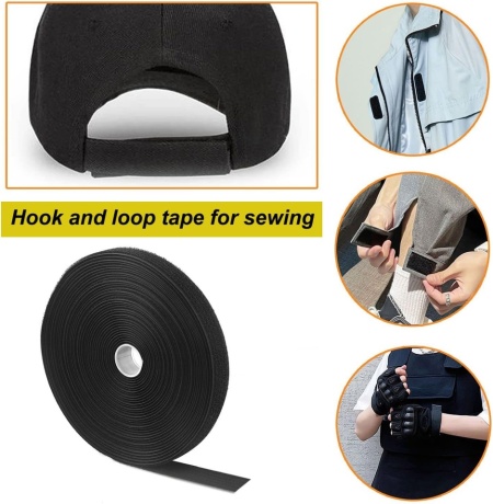 Rolă Bandă cu Arici Reutilizabilă Typec Home 5 cm x 6 m cu 30 Catarame Incluse, Debitabilă la Lungimea Dorită , Chingi Reglabile de Strângere Hook &amp; Loop pentru Cable Management, Furtunuri, Unelte și Organizare Cabluri, Negru - Img 3