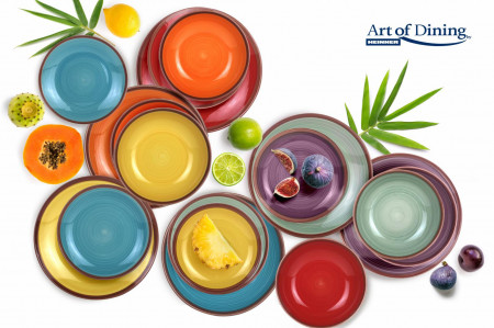 SERVICIU MASA CERAMICA 18PCS, AQUARELLE - Img 5