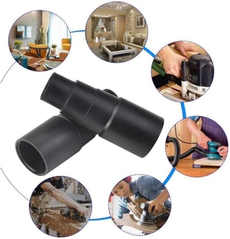 Set 2 Adaptoare Universale pentru Furtun Aspirator și Scule Electrice, Reductor Conectare Praf pentru Șlefuitor, Ferăstrău, Diametre 25mm - 42mm, PVC Flexibil - Img 2