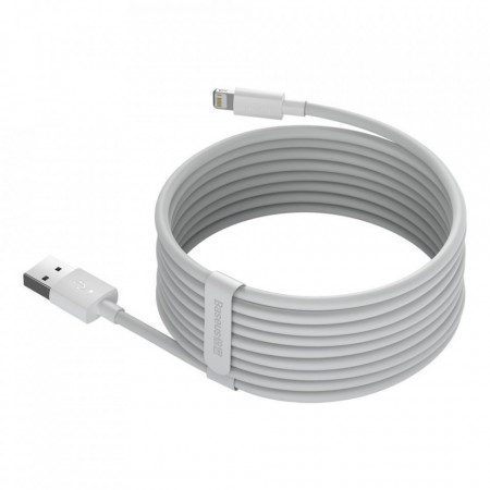 Set 2 cabluri telefon Baseus USB - Lightning fast charging Power Delivery 1,5 m white (TZCALZJ-02) - Img 4