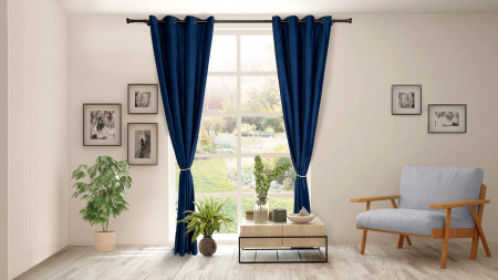 Set 2 draperii catifea 140x270 cm- Albas