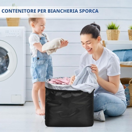 Set 2 Saci Impermeabili pentru Haine Umede , Dimensiune 50 x 60 cm, Material Oxford 210D cu Fermoar, Culoare Neagră, Ideali pentru Sală, Înot și Călătorii - Img 6