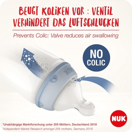 Set 2 Tetine Ortodontice din Silicon NUK First Choice+ Flow Control, 6-18 Luni, Sistem Anti-Colici, Fără BPA - Img 5