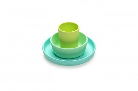 SET 3 RECIPIENTE SILICON HRANA BEBE, MELII, BLUE&amp;LIME&amp;MINT - Img 3