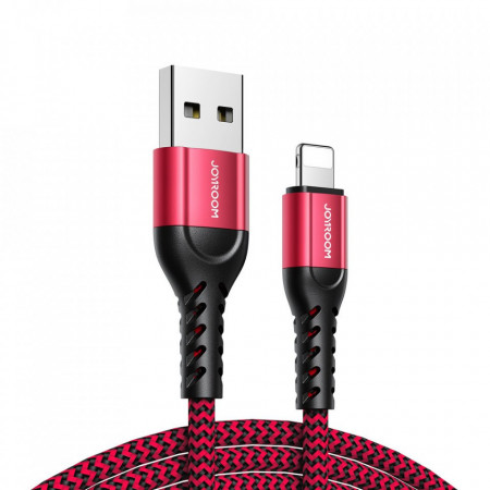 Set 3 x USB- Lightning cablu 0.25m + 1.2m + 2m Red Joyroom N10 King Kong series charging data