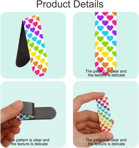 Set 36 Semne de Carte Magnetice Pliabile cu Modele Geometrice Colorate, Cleme Magnetice pentru Pagină din Carton Calitativ și Magnet Flexibil, Format Compact 6 x 2 cm, Marcatoare pentru Cărți, Agende, Jurnale, Birou și Școală, pentru Adulți și Copii - Img 5