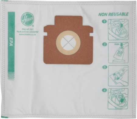 Set 4 Saci Originali din Microfibră Anti-Miros Hoover H90 XL / H91 cu Cărbune Activ pentru Aspirator - Img 2