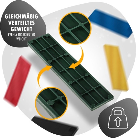 Set 50 Cale și Distanțiere din Plastic pentru Calare INTAKO, 30 x 100 mm, Grosimi Mixte 2–6 mm, Pene Plate pentru Montaj Tâmplărie PVC, Geamuri Termopan, Mobilier și Gresie/Faianță - Img 7