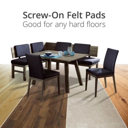 Set 8 folii / placi pasla autoadeziva pentru picioare scaune si mobila X-PROTECTOR, 150 x 110 mm, protectii pardoseli decupabile, antizgarieturi si amortizare zgomot, Negru - Img 3