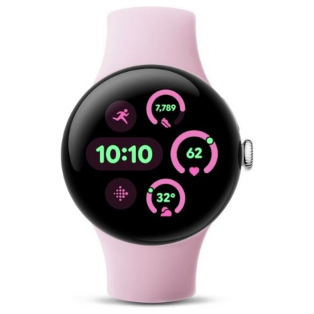 Smartwatch Google Pixel 3 41MM LTE Polished Silver Case, Rose Quartz Active Band - Img 2
