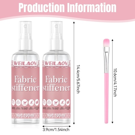 Spray Întăritor pentru Textile și Țesături Fabric Stiffener Spray 200 ml, Amidon Lichid cu Tehnologie de Nano-Penetrare și Uscare Rapidă, Fixare de Lungă Durată pentru Bumbac, In, Mătase, Denim,etc - Img 2