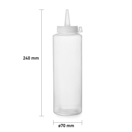 Sticla dispenser, Hendi, polietilena, transparent, 700ml, set 3 buc - Img 3