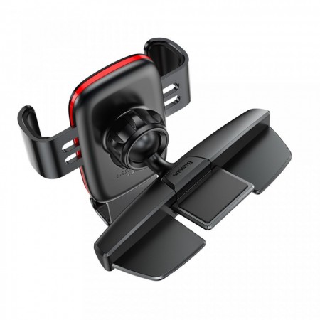 Suport auto cu rotire 360 pentru telefon cu prindere in fanta pentru CD , Baseus Metal Age Gravity , negru - Img 3