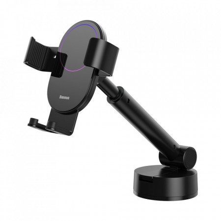 Suport pentru telefon Baseus Gravity pentru bord, parbriz, negru (SUYL-JY01) - Img 3