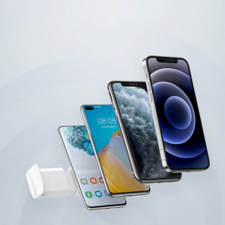 Suport pentru telefon cu LED, Ugreen pentru streaming live video YouTube TikTok alb (60318) - Img 4