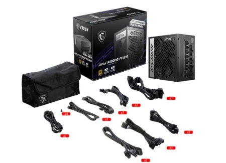 SURSA MSI MPG A1000G PCIE5 80+ GOLD - Img 11