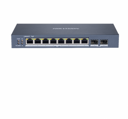 Switch Hikvision DS-3E1510P-SI, 8 porturi, PoE - Img 1