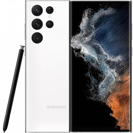Telefon mobil SAMSUNG Galaxy S22 Ultra Dual Sim Fizic 256GB 5G Alb Snapdragon 12GB RAM
