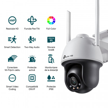 TPL VIGI 4MP PAN/TILT NTW CAM 4MM C540W - Img 2