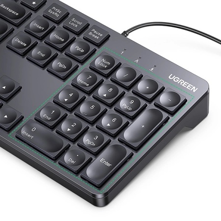 Ugreen KU004 90875 tastatură cu fir de 1,5 m pentru Windows / MacOS - neagră - Img 8