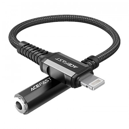 Adaptor Lightning la mini jack de 3,5 mm Acefast C1-05 18 cm (negru) - Img 2
