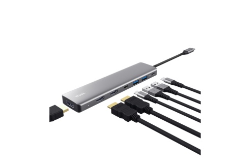 Adaptor Trust Dalyx 7 in 1, gri - Img 3