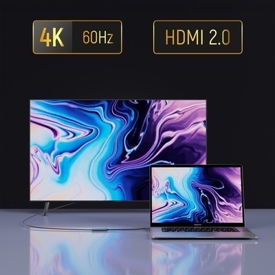 Adaptor Wozinsky WACH-01 USB-C - HDMI 4K 60Hz - Negru - Img 10