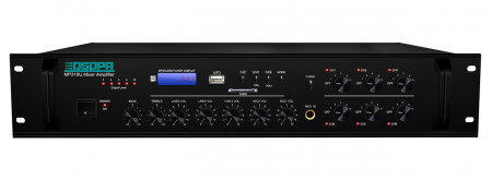 Amplificator 120W cu mixer DSPPA MP310U, 6 zone, USB/SD/Tuner, 4Mic si 3AUX, 100V & 4-16 Ohmi