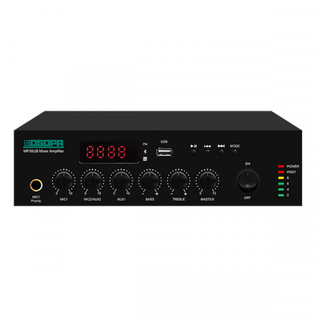 Amplificator cu mixer 120W pe 100V, DSPPA MP120UB cu USB, FM & Bluetooth
