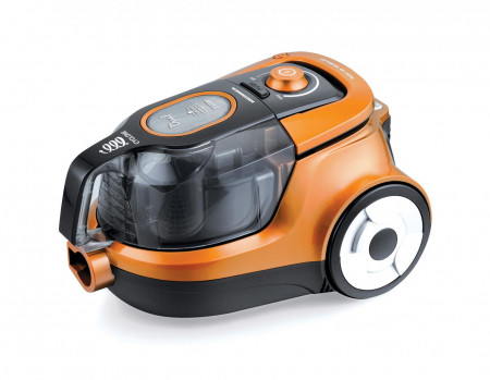 Aspirator fara sac Heinner HVC-V750OR, 750 W, 2.2 l, Filtrare ciclonica, Filtru Hepa dublu 13, Negru / Portocaliu - Img 2