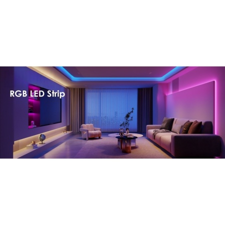 Banda LED RGB Oricean® 10 m – Bluetooth, mod muzica, aplicatie HappyLighting, telecomanda 44 butoane, timer, intensitate reglabila, 300 LED-uri multicolore - Img 4