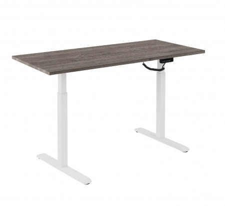 Birou ergonomic electric single motor, inaltime 62-128cm,blat Stejar Whiteriver 120x75x3.6 cm, memorie si afisaj digital