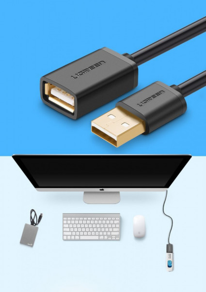 Cablu adaptor Ugreen USB la USB (mama-tata) - 1m negru - Img 5