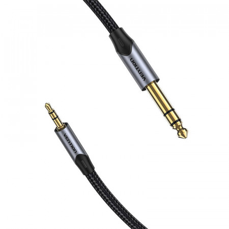 Cablu audio 3,5 mm TRS tata la 6,35 mm tata 1 m Vention BAUHF gri - Img 3