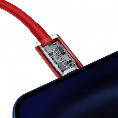 Cablu Baseus Superior USB Type C - Lightning fast charging data cable Power Delivery 20 W 1 m red (CATLYS-A09) - Img 5