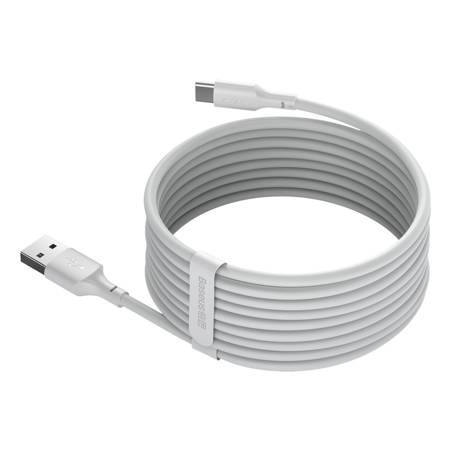 Cablu de date Baseus Simple Wisdom USB la USB-C 5A (2PCS/Set）1.5m alb - Img 3