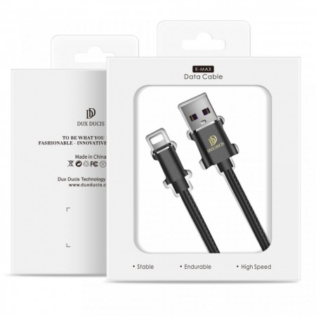 Cablu de date Dux Ducis K-Max , Usb la Lightning, 5V , 2A , 1M , negru - Img 5