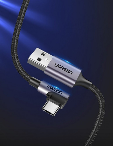 Cablu de date UGREEN USB la USB Type-C 3A - 1m gri - Img 2