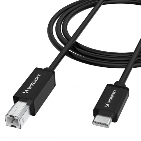 Cablu Imprimanta WZK WKDDY1S, USB-C - USB-B, 1m, Negru - Img 2