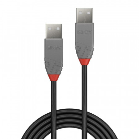 Cablu Lindy 0.5m USB 2.0 Type A, Anthra - Img 2