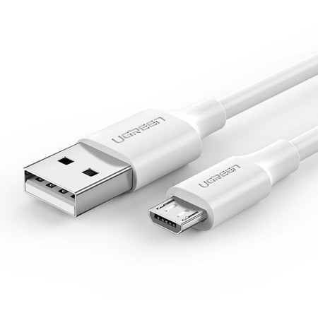 Cablu micro USB UGREEN QC 3.0 2.4A 0.5m (alb)