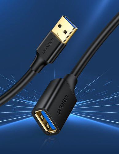 Cablu prelungitor Ugreen USB 3.0 (femă) - adaptor USB 3.0 (mascul) 1m negru (10368) - Img 8